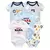 kiddiezoom 5 Pcs 100% Algodão Bebê Meninos Meninas Bodysuit Roupas Bonito Dos Desenhos Do Bebê - Gemeos Barbosa