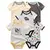 kiddiezoom 5 Pcs 100% Algodão Bebê Meninos Meninas Bodysuit Roupas Bonito Dos Desenhos Do Bebê - Gemeos Barbosa