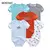 kiddiezoom 5 Pcs 100% Algodão Bebê Meninos Meninas Bodysuit Roupas Bonito Dos Desenhos Do Bebê - loja online