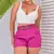 Short Feminino Alfaiataria Social com Cinto Cintura Alta Com Bolso - Gemeos Barbosa