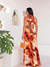 Vestido estampa fogo - comprar online