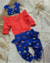 Conjunto Bebê 3 Peças: Body Frufru Coral manga longa + Calça Frufru + Laço - comprar online