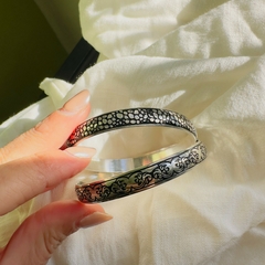 Pulsera Acero Blanco PAB005 esclava con diseño - comprar online