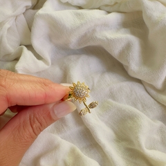Anillo Gold ANG007 girasol giratorio - comprar online