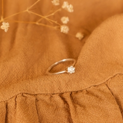 Anillo ANC012 Solitario tipo cintillo
