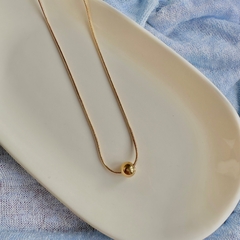 Conjunto Gold COG014 - Esfera solitaria lisa - comprar online
