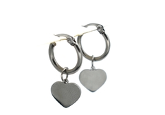Argollita Acero Corazon