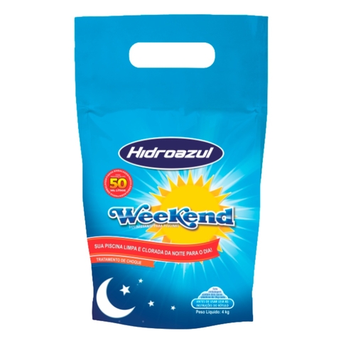 Cloro Weekend Solução Água Verde Piscina Hidroazul 2,4 kg Cloro Tratamento