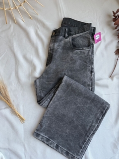 Jean wide leg gris