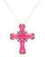 Colar de cruz banhado a ouro 18k