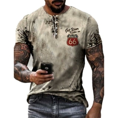 Camiseta masculina estilo de rua europeu - loja online
