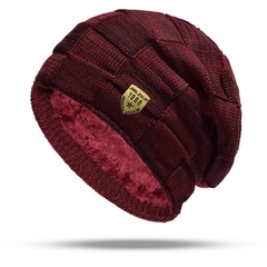 Touca de Malha de Inverno Gorro Cachecol Homens Cha na internet