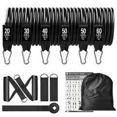 Conjunto de faixas de resistência para exercícios com alças de tornozelo