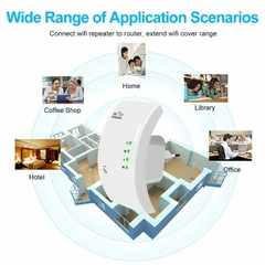 Wi-fi Sem Fio Repetidor 300mbps Amplificador Extensor Longo Alcance De Sinal