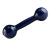 Halter bola revestido emborrachado par 8kg unibras