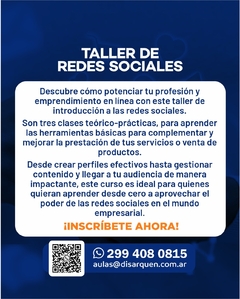 Taller REDES SOCIALES - comprar online