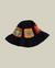 Chapéu Bucket Preto com Flores - comprar online