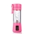 Pink Portable Electric Juicer Mini Fruit Juice MixerUSB Rechargeable Handheld Sm - loja online