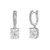 Argola Click Cravejada Com Zircônia Retangular Prata 925 Com Banho de Ródio - comprar online