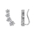 Brinco Ear Cuff Pedras Prata 925 Com Banho de Ródio - comprar online