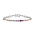 Pulseira Riviera Colorida Prata 925 Com Banho de Ródio - comprar online