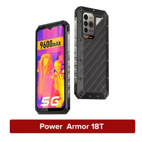 Ulefone power armor 18t áspero telefone câmera de imagem térmica flir®Smartphone 12gb + 256gb 9600mah