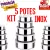 KIT 5 TIGELAS INOX COM TAMPA