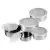 KIT 5 TIGELAS INOX COM TAMPA
