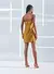 Imagem do Vestido Linho Com Aplicação Marrom Musgo - Open
