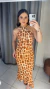 Blusa Frente Única Estampada Com Colar Giraffe - Isy na internet
