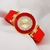 Imagem do Moda luxo top dqg marca relógio feminino vermelho pulseira de silicone diamante