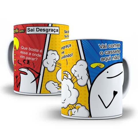 Canecas Florks Divertidas - Sai desgraça