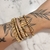 pulseira elos quadrados dourada - comprar online