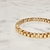 pulseira elos quadrados dourada