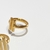 anel cartier dourado