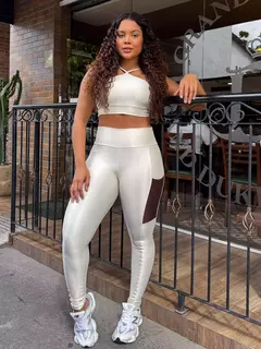 Conjunto Luara Off White e Marrom