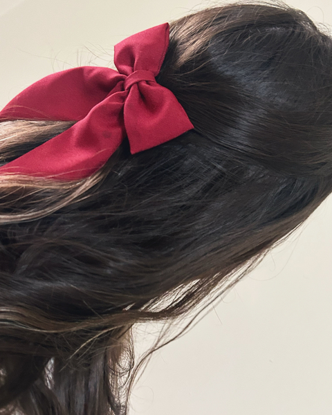 Laço Clarice Vermelho Oxford