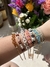 Pulseira de Flores - Azul Marinho com Pérolas - comprar online