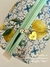 Necessaire Box Floral Marrom & Forro Floral Azul - loja online
