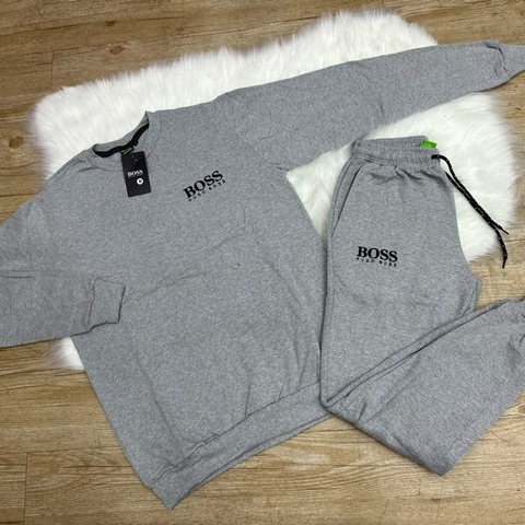 MOLETOM HUGO BOSS CINZA