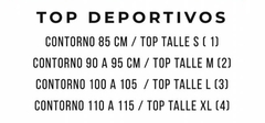 Tabla de talles Tops