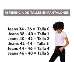 Tabla de talles Pantalones