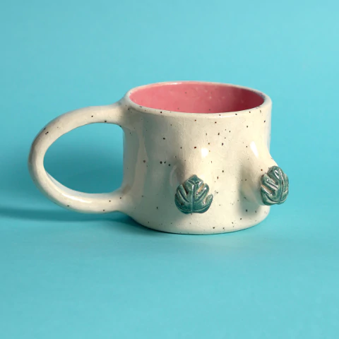 Caneca Boobs - Monstera - Branca 2 - comprar online