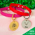 Kit Pingente Redondo Prata Luxo + Coleira de Couro - comprar online