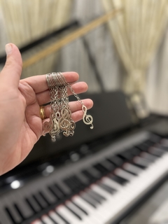 Chaveiro Clave de Sol em Metal - 10 unidades