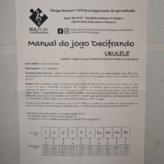 Jogo Decifrando Ukulele - Relacionando acordes e posições no instrumento - MDF na internet