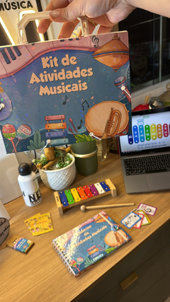 kit de atividades musicais + xilofone afinado