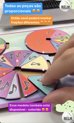 Jogo - Frações figuras musicais - COLORIDO na internet