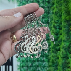 Chaveiro Clave de Sol em Metal - 10 unidades