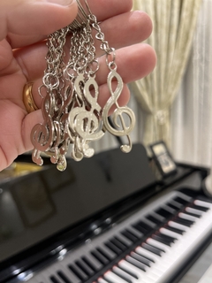 Imagem do Chaveiro Clave de Sol em Metal - 10 unidades